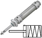 A95 series, AD single-acting magnetic - spring thrust