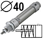AB single - acting magnetic , Diameter 40 mm
