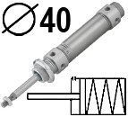 AD single-acting magnetic - spring thrust, Diameter 40 mm