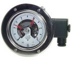 CONTACT PRESSURE GAUGES, Contact pressure gauge, horizontal Ø 100, 160 mm nickel chromium steel/brass, Class 1,0