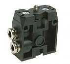 Mechanical and manual command valves, 100 Series, (104 Series﻿) Miniature valves 2/2, 3/2, 5/2, 5/3 - Tube Ø4 