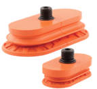 High friction oval bellows suction cup
